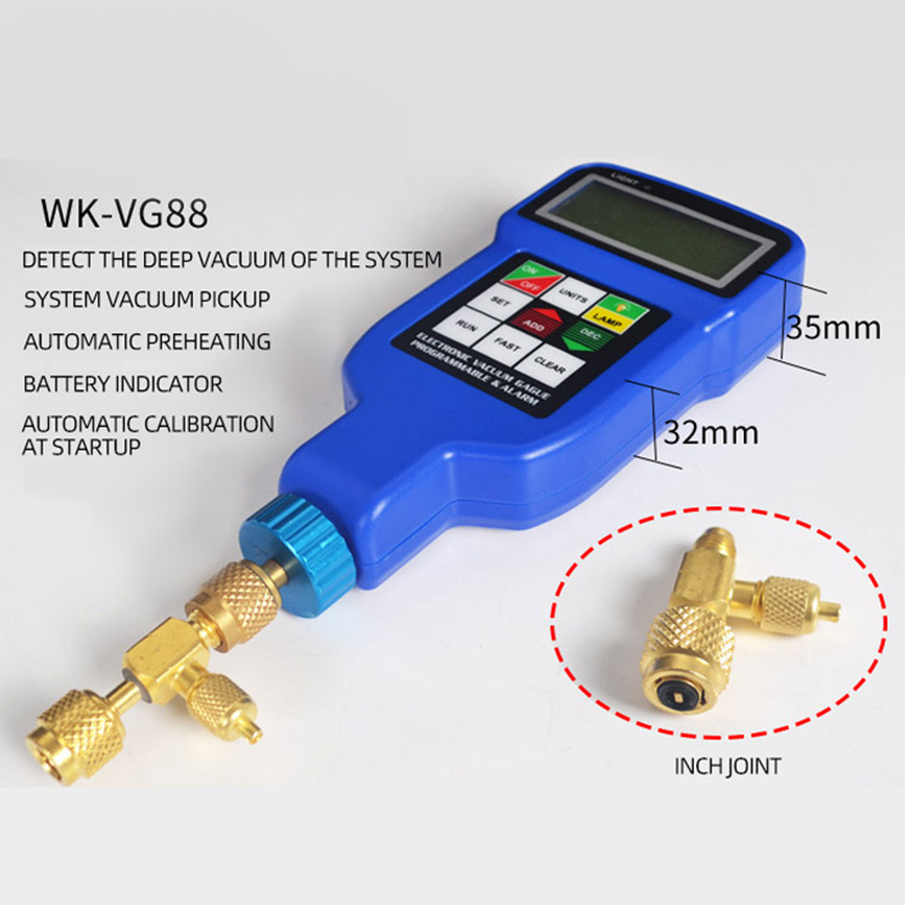 Digital Vacuum Gauge WK-VG88 Digital Display Gauge Vacuum Pressure ...