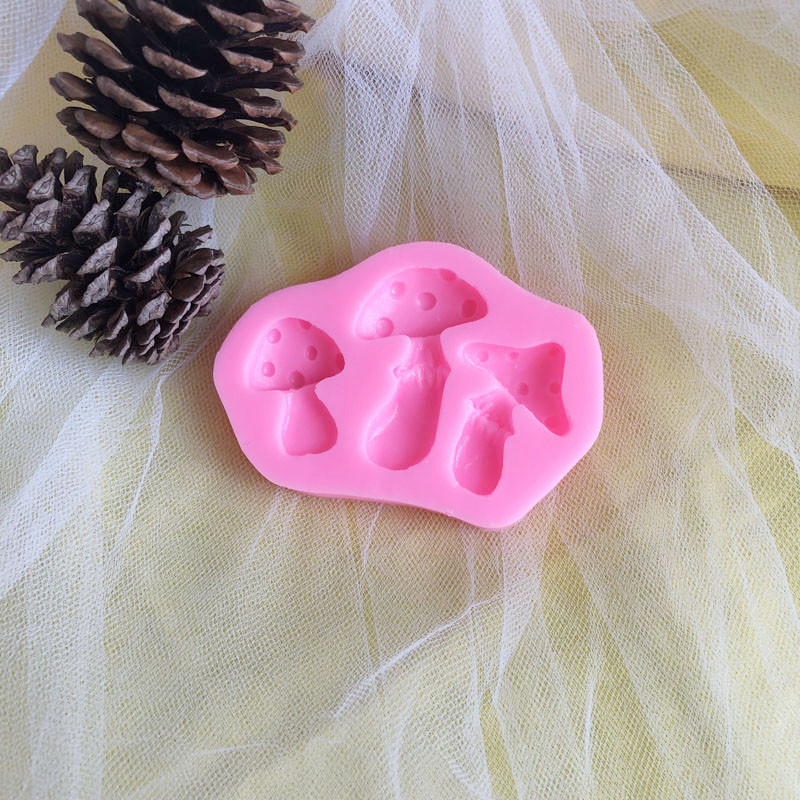 ♝3D Forest Mushroom Silicone Molds Fondant Cake Decorating Tools Candy ...