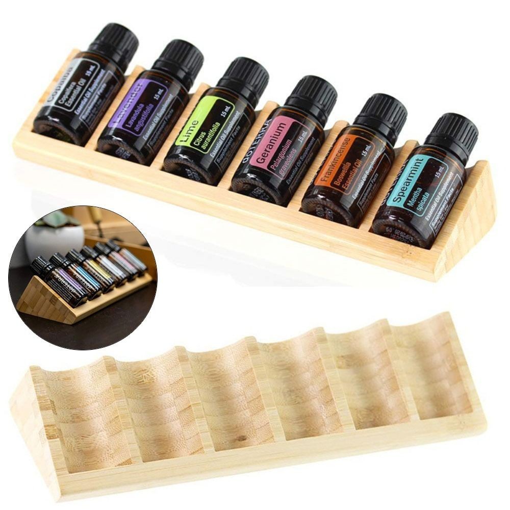 Mini Wooden Desktop Storage Perfume Bottle Holder Display Stand ...