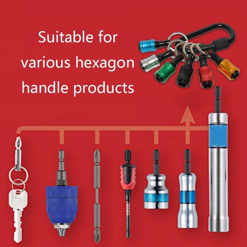 1pc Black Metric Keychain Extension with 5/6pcs Extension Screwdriver ...