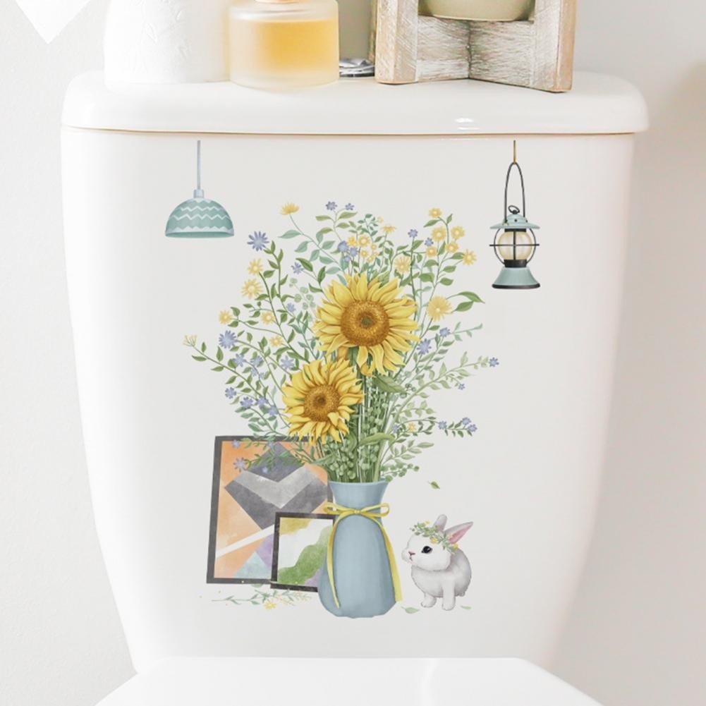 Printing Toilet Sticker Decor Rabbit Pattern Toilet Sticker Cartoon ...