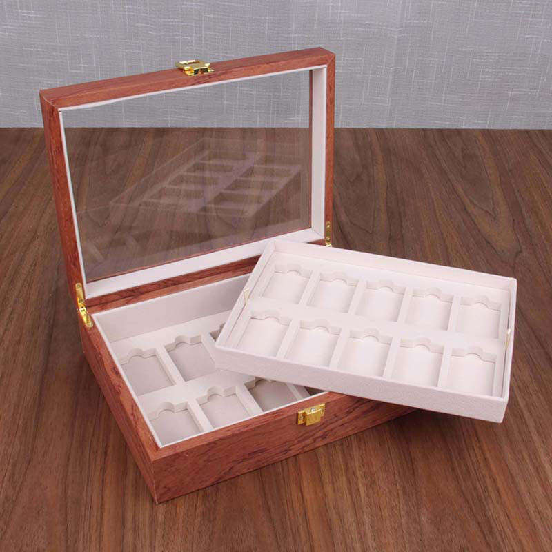 20 Frame Lighter Storage Box Rosewood Double Layer Composite Material ...