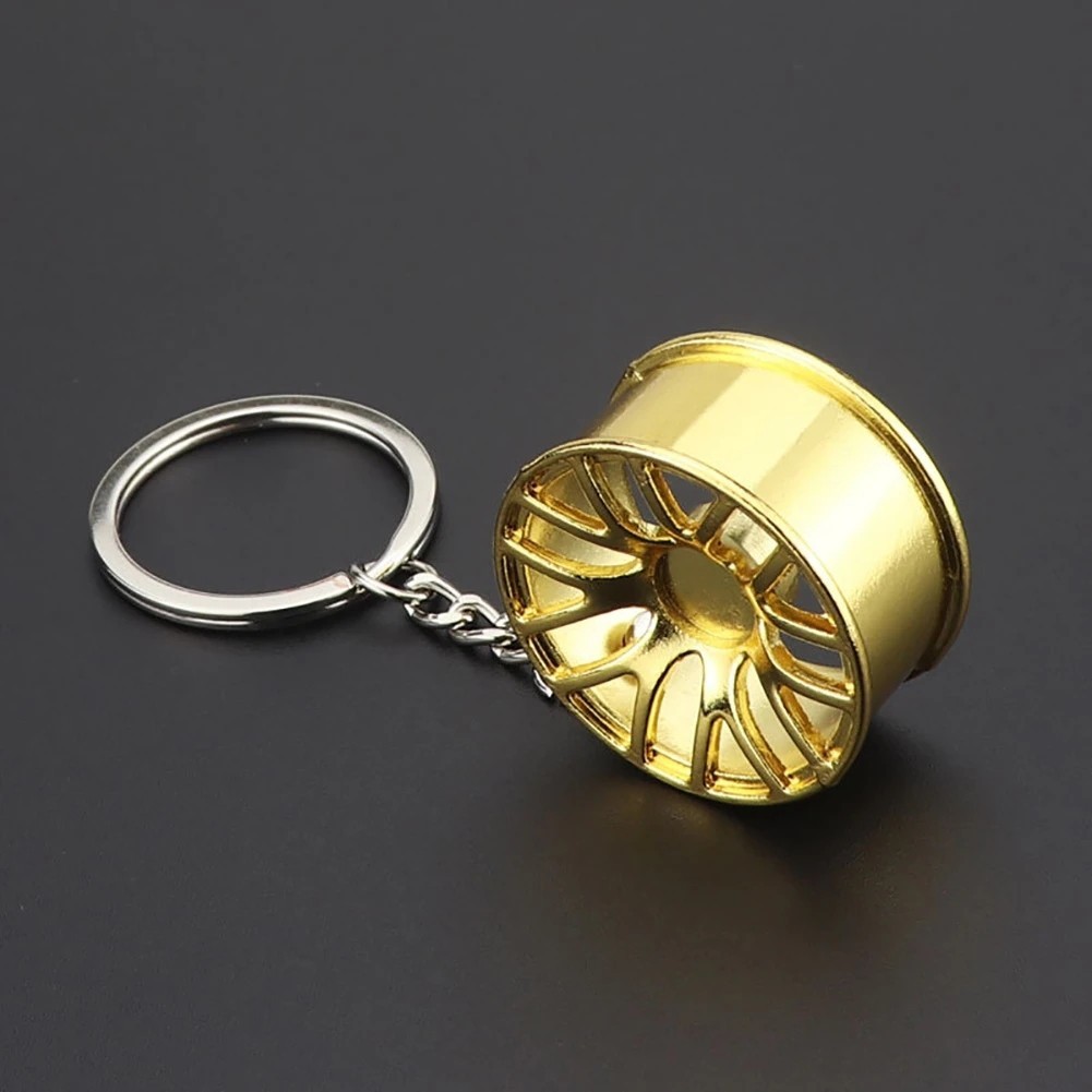 Key Chains High Quality Metal 3D Car Hub Keychain Car Wheel Rim Metal ...