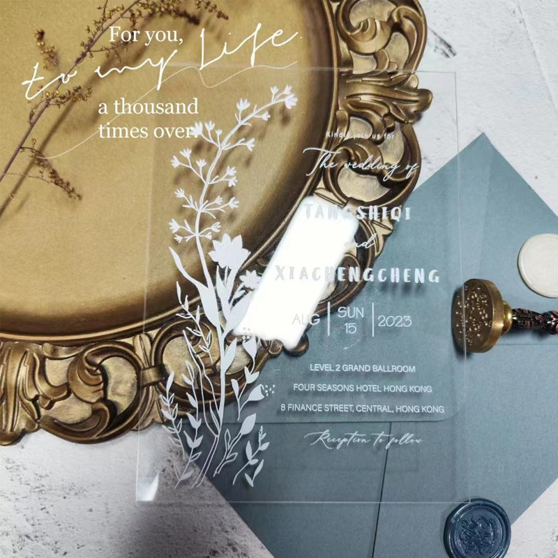 Acrylic Wedding Invitation Elegant,Party Invitations,Custom Invitations ...