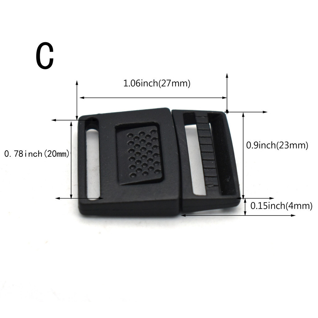 Plastic Dual Adjustable Buckle Release Buckle Packs With Webbing Purse ...