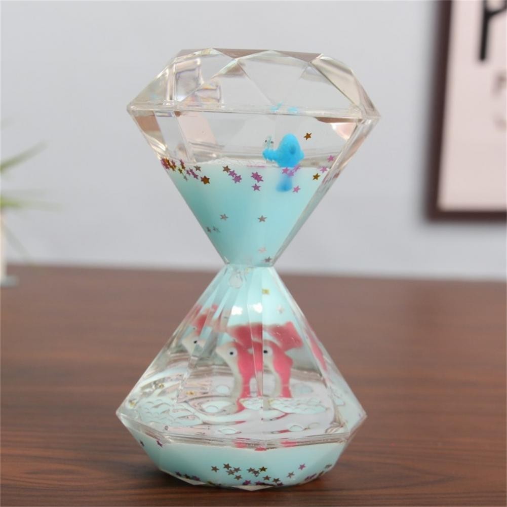 Acrylic Floating Oil Drop Hourglass Statue Hourglasses Colorful Liquid ...