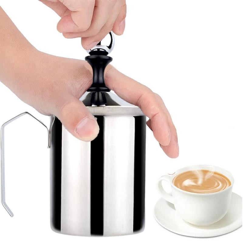 Milk Creamer Frother Stainless Steel Manual Milk Foamer Handheld Milk