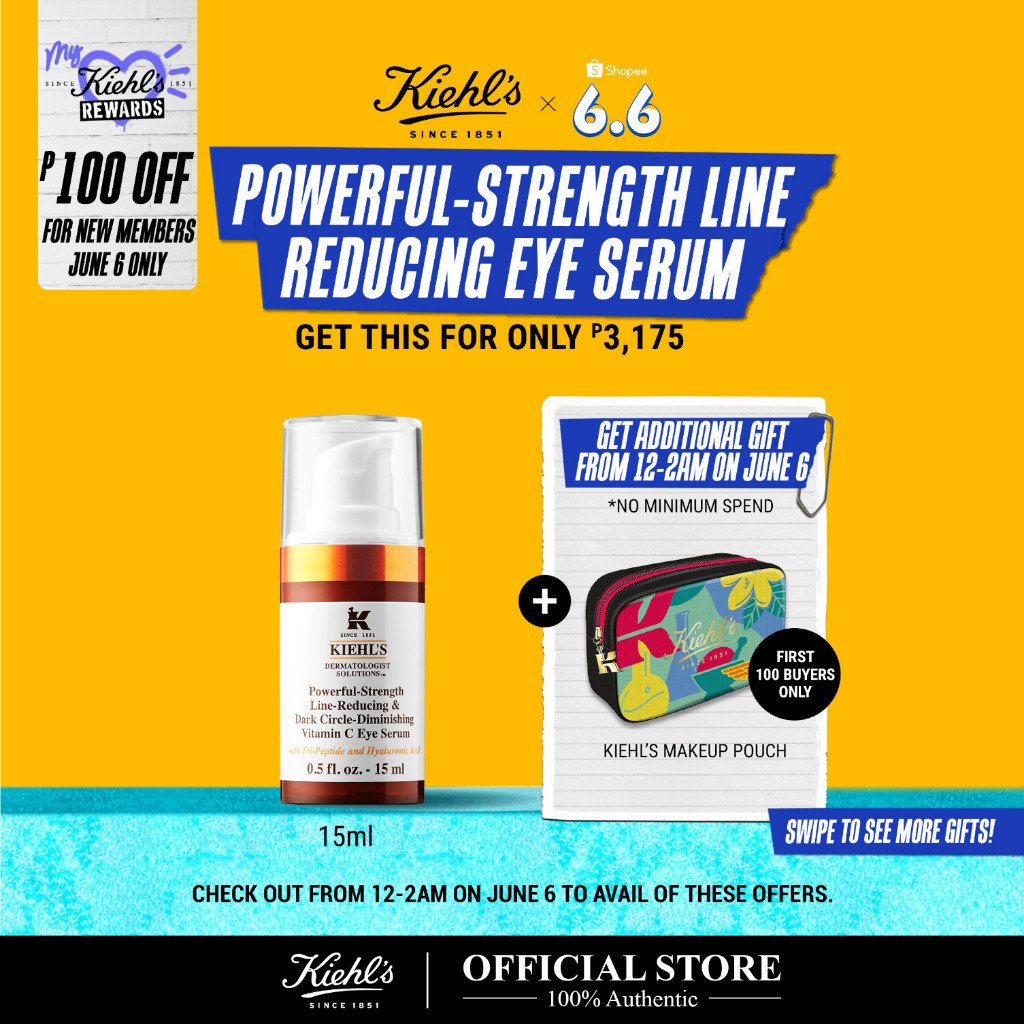 Kiehl's Powerful-Strength Dark Circle Reducing Vitamin C Eye Serum 15ml ...