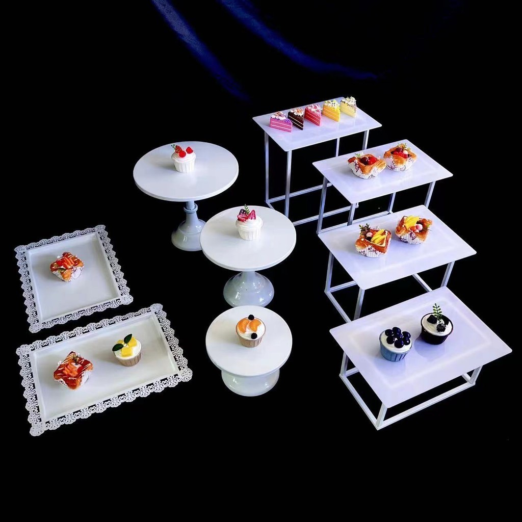 Cupcake Stand Cake Riser Candy Bar Buffet Dessert Plates Snack Trays ...
