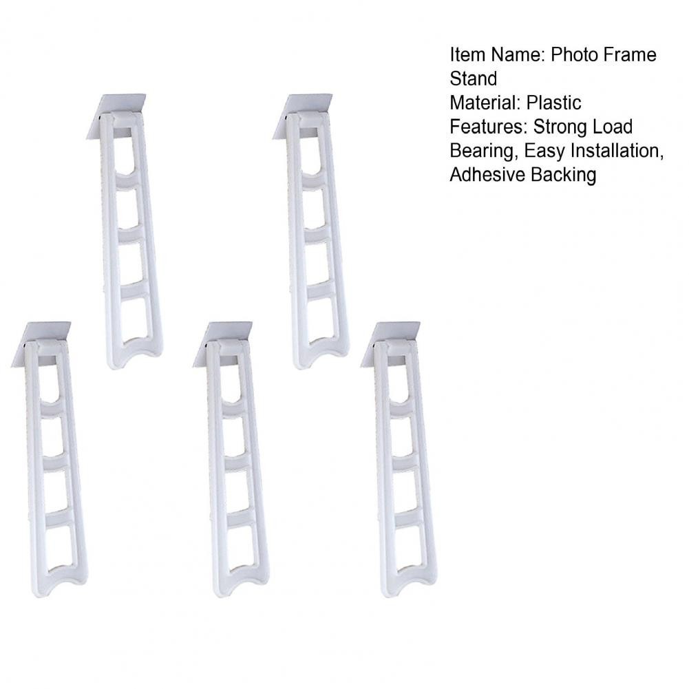 5Pcs Photo Frame Stand Adjustable Angle Adhesive Backing Photo Display ...