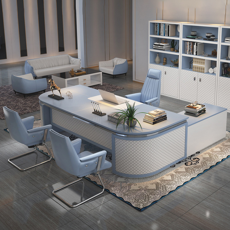 Luxury boss table simple modern office president table atmosphere boss ...