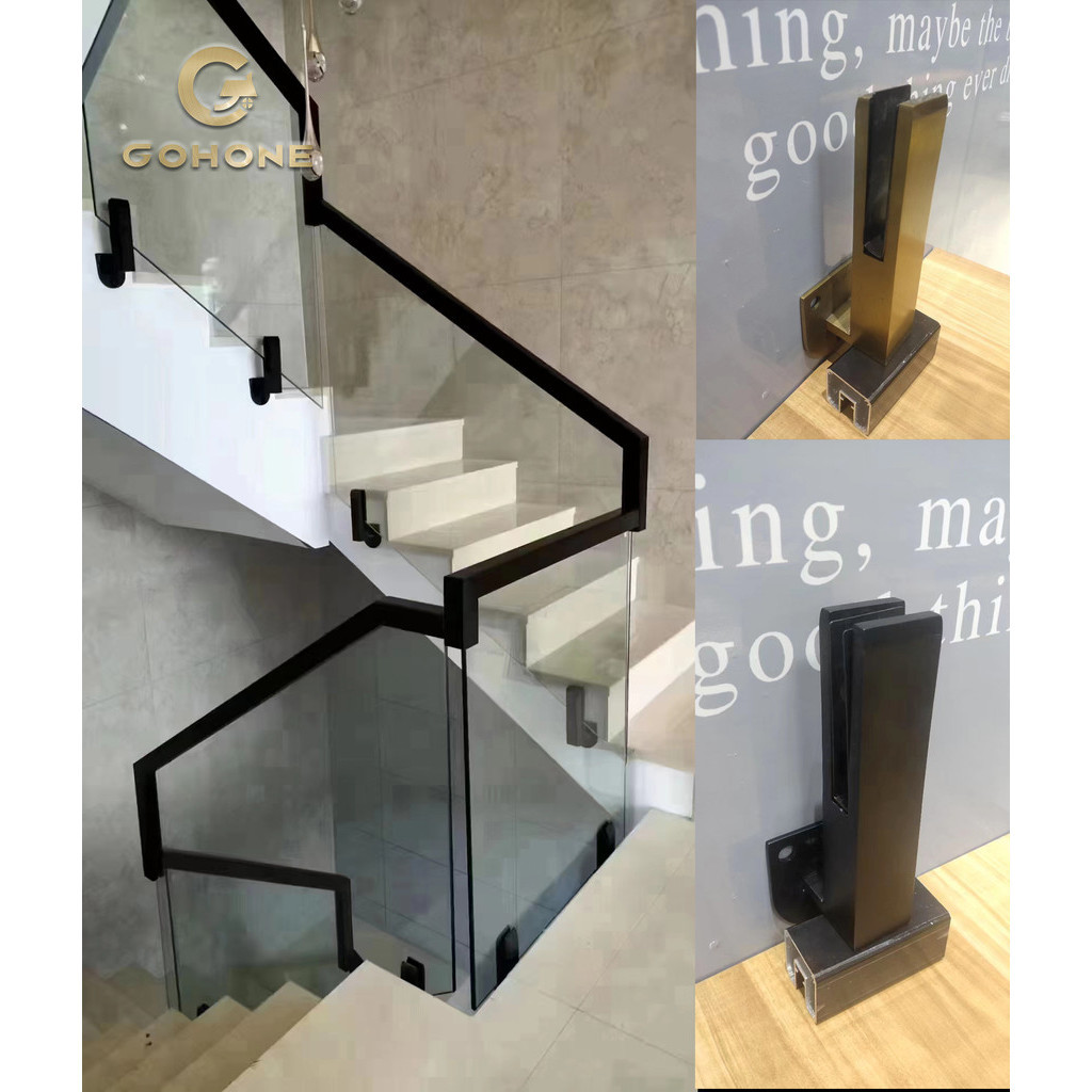 304 stainless steel Glass side-mounted handrail external hanging stair ...