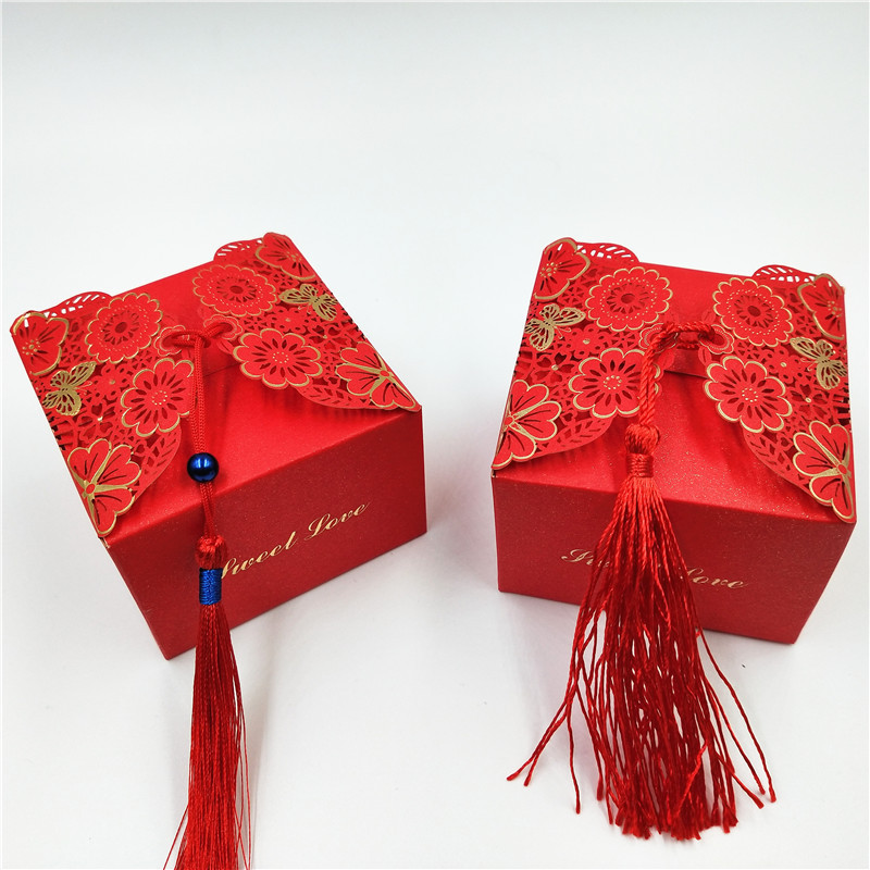 25Pcs/Lot 9x9x6cm Flower Shape Cuboid Series Design Sweet Paper Card ...