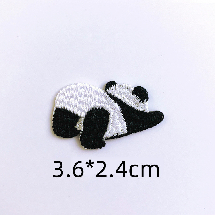 Self-adhesive Panda Scrapbook Paper Sticker Embroidered Fabric With ...