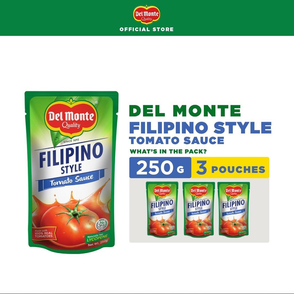 DEL MONTE Tomato Sauce Filipino Style Sauce 250g x3 rich and thick