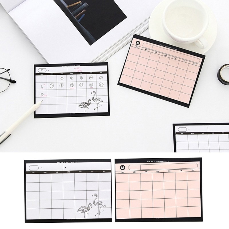 Planner Schedule Weekly Pad Monthly Calendar Organizer Task Wall Book ...