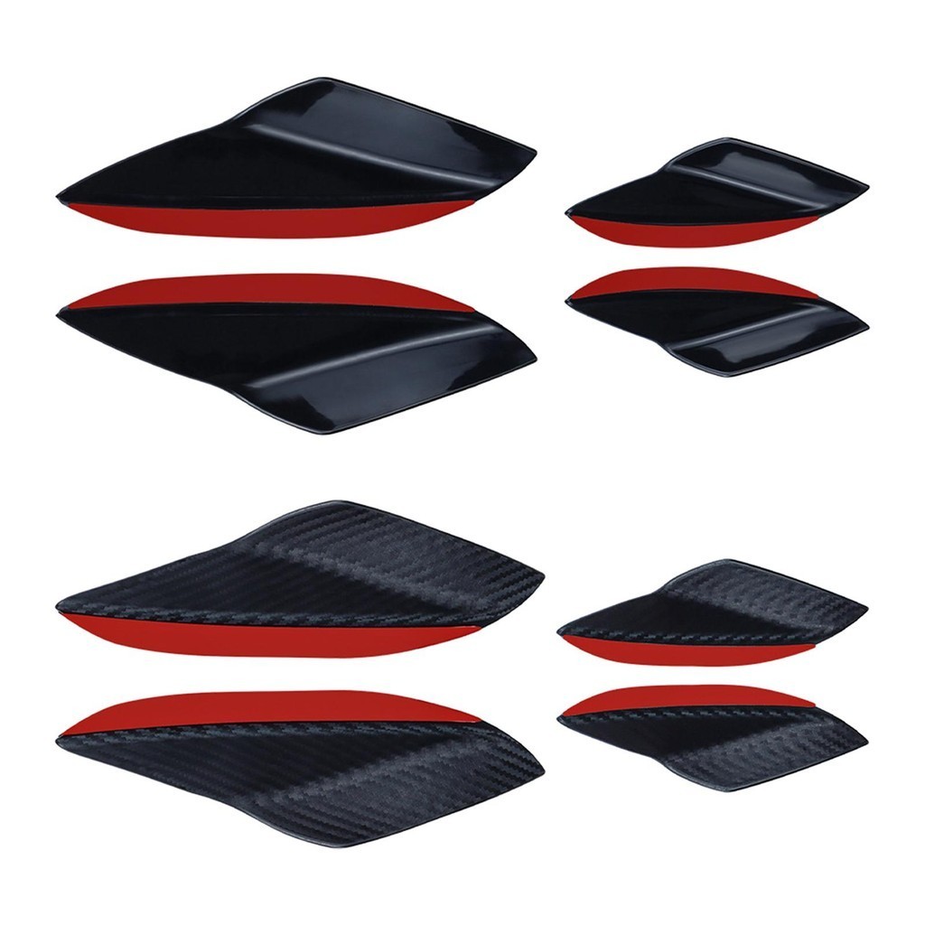 4 Pieces Universal Car Spoiler Canards Set Soft Rubber Anti Collision ...
