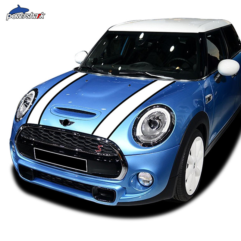 Car Hood Bonnet Stripe Sticker Engine Cover Rally Line Decal For MINI ...