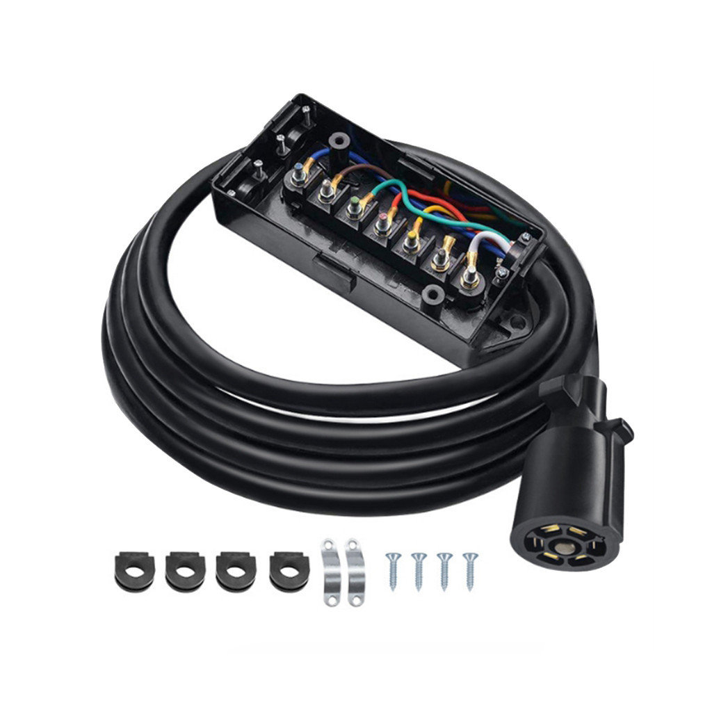 ♥For RV Trailer Seven-Core Connection Cable with Junction Box Wire Long ...
