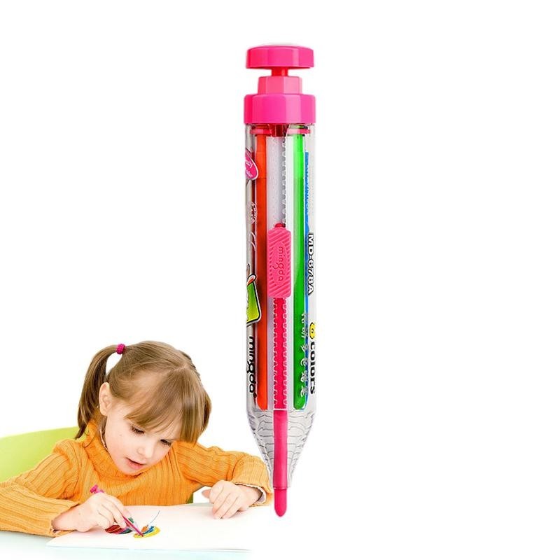 ~8 In 1 Crayons Rotating 8 In 1 Crayons Retractable Transparent Crayons ...