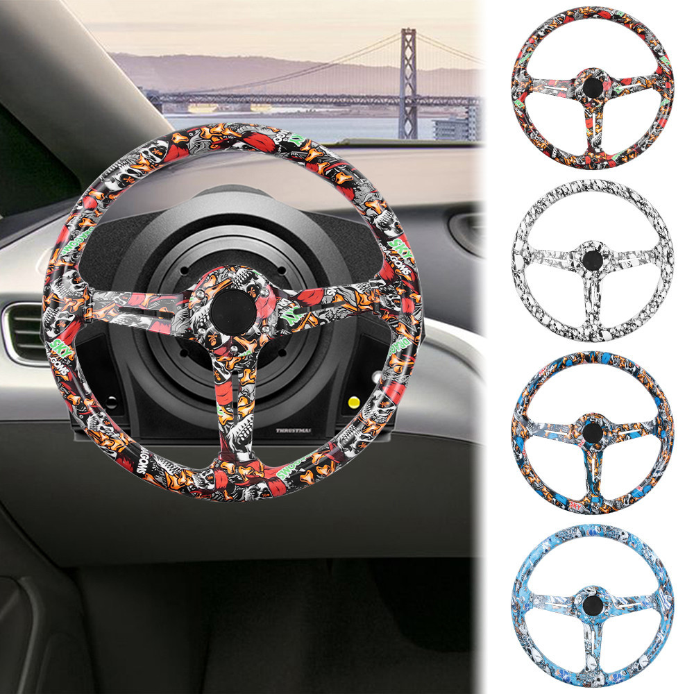 Universal 14inch ABS White Steering Wheel JDM Drift Sport Steering - View #10
