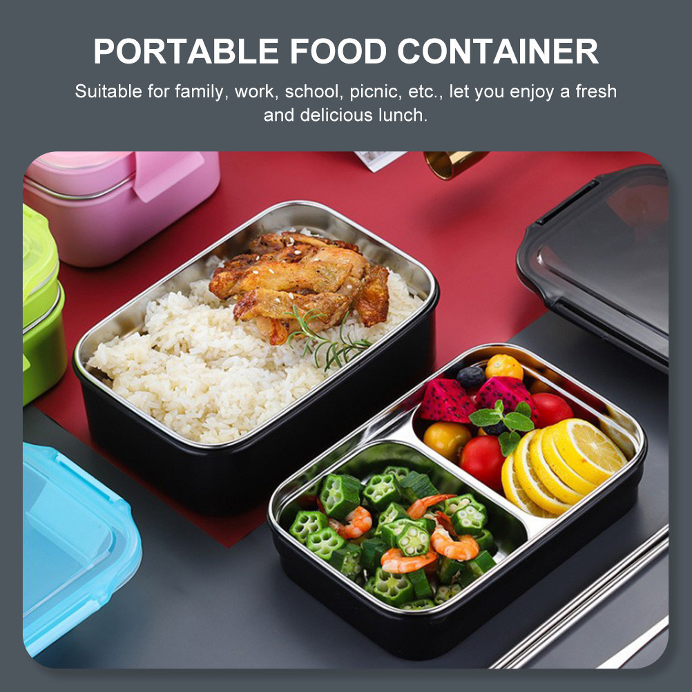 Stainless Steel Thermal Insulated Box Bento Lunch Compartment ...
