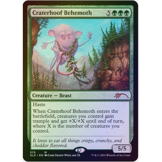 MTG Proxy Card - Craterhoof Behemoth (Foil) | Secret Lair Drop (SLD ...