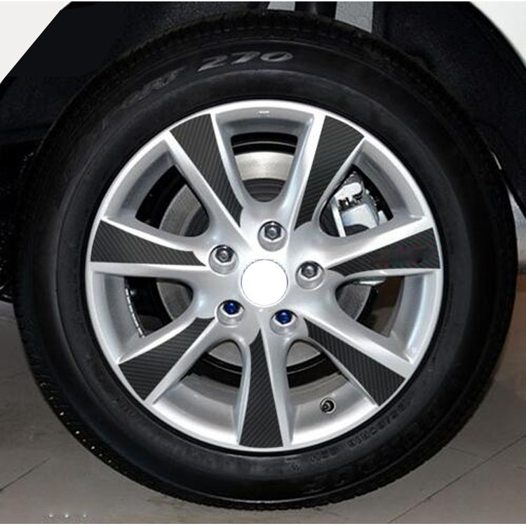 16 inch Carbon Fiber Wheel Rim Sticker Wheel Hub Waterproof sticker For ...