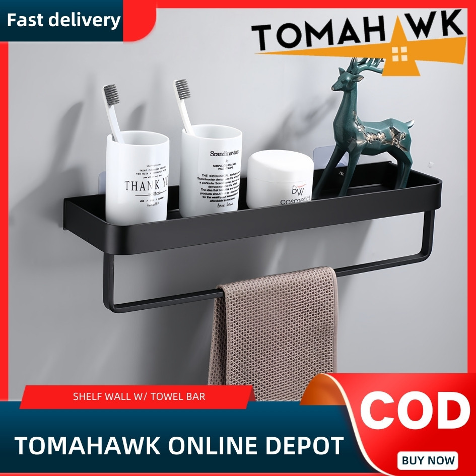 TOMAHAWK BLACK BATHROOM SPACE WALL-MOUNTED WITH TOWEL RACK WITHOUT ...