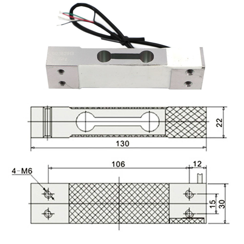 C2 Load Cell Frame Platform Scale Aluminum Alloy Weight Sensor Single ...