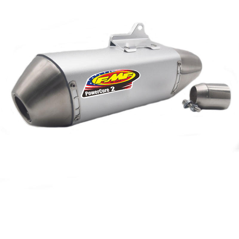 51mm Inlet 450mm long Universal Motorcycle Exhaust FMF Muffler Pipe ...