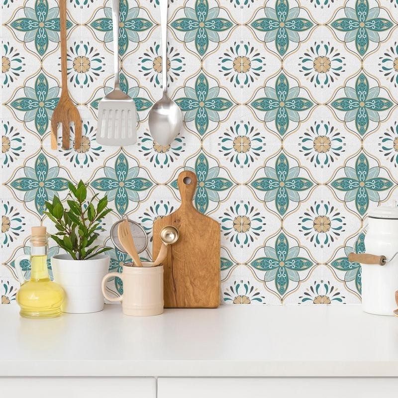 Tile Stickers Set Retro Multifunctional Tile Decals 10PCS Decorative ...