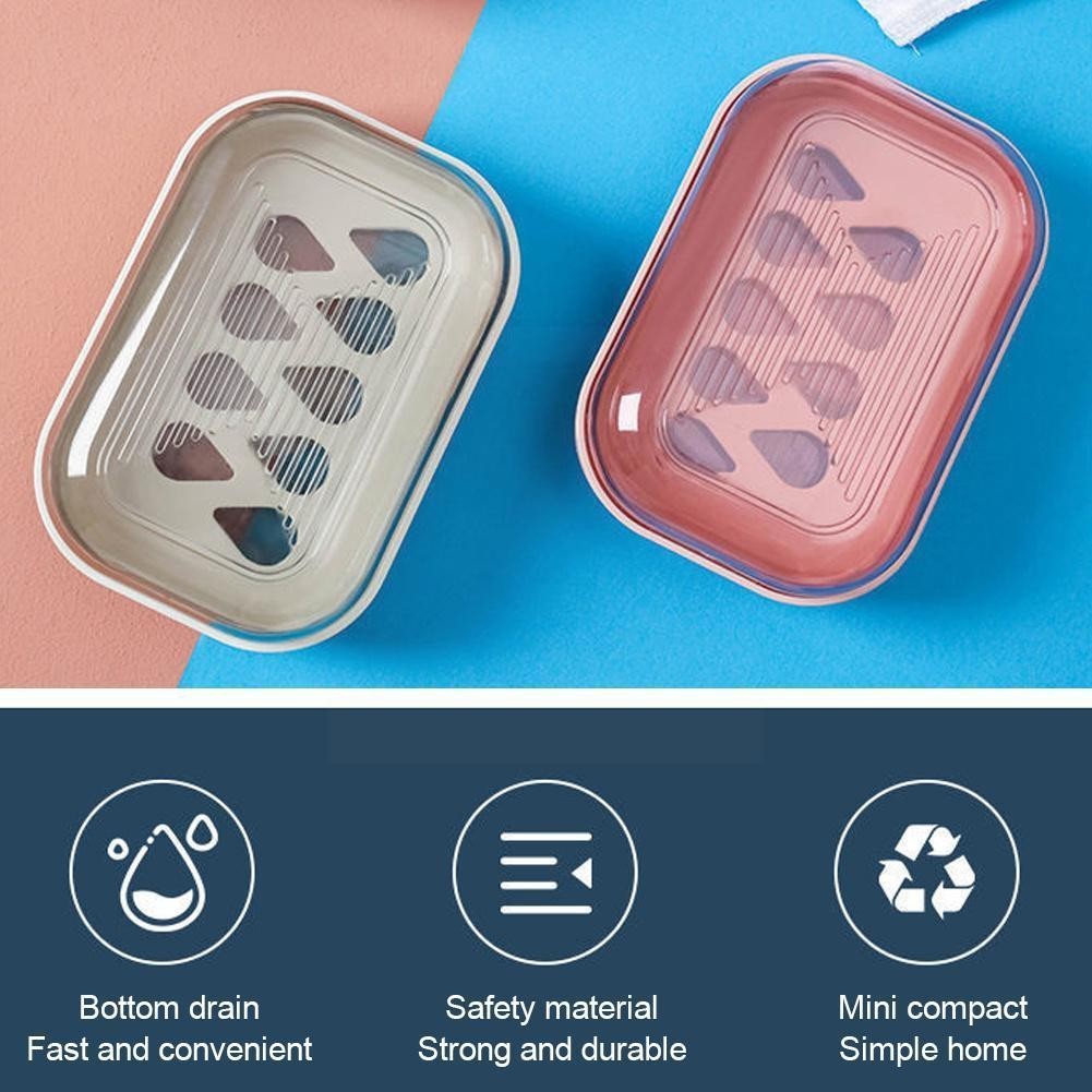 Double-layer Soap Box Dripping Soap Container Portable Soaps Style Case ...