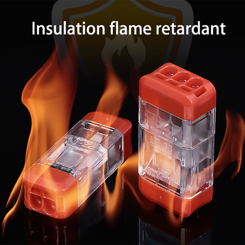 10pcs Push-in Electric Connectors Flame retardant PC Terminal Blocks ...