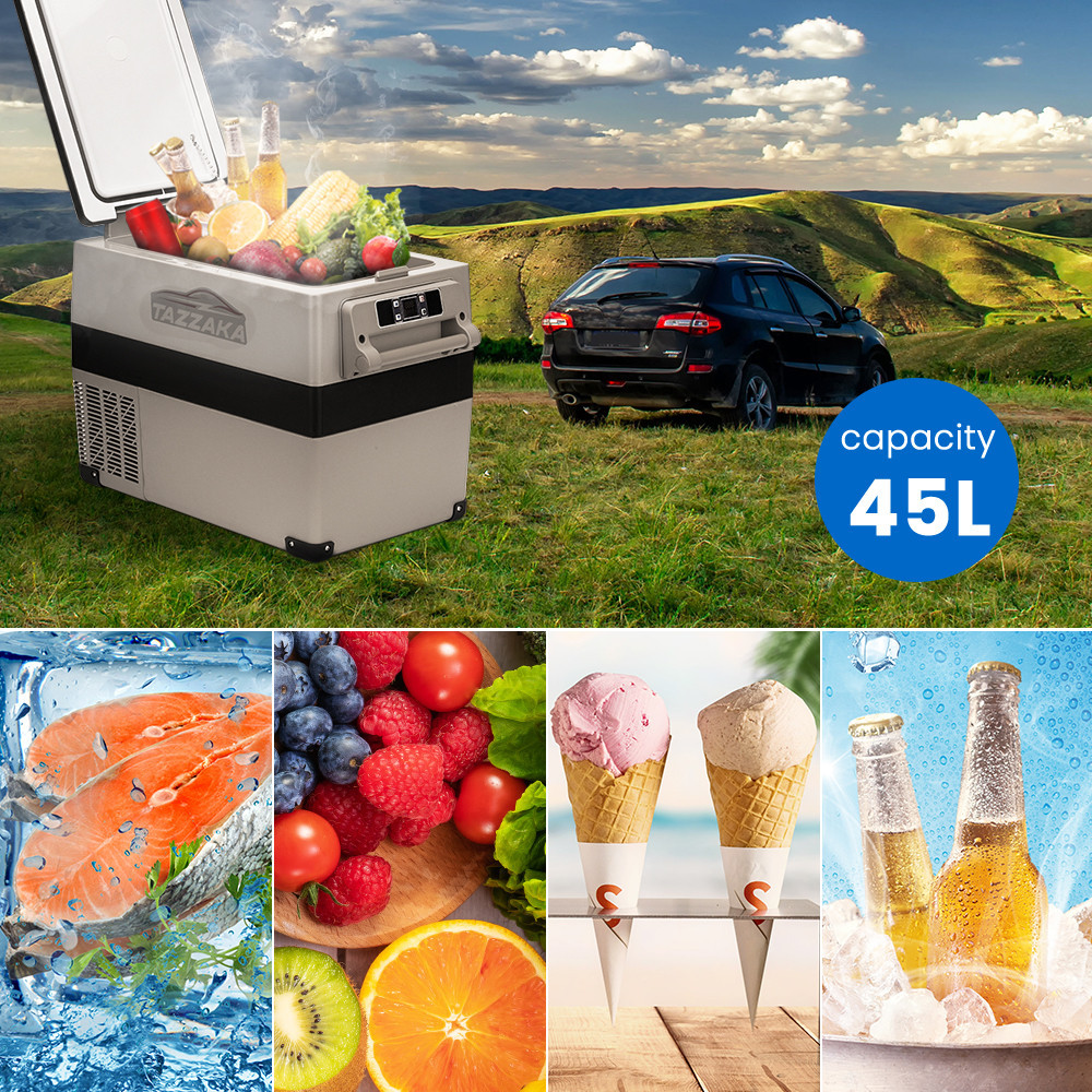 45L 12V/24V Mini Fridge Refrigerator Compressor Cooler Small Car Fridge ...