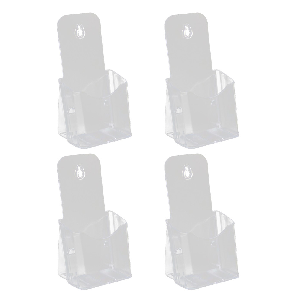 4pcs Clear Acrylic Sign Brackets Brochure Stand Literature Holder ...