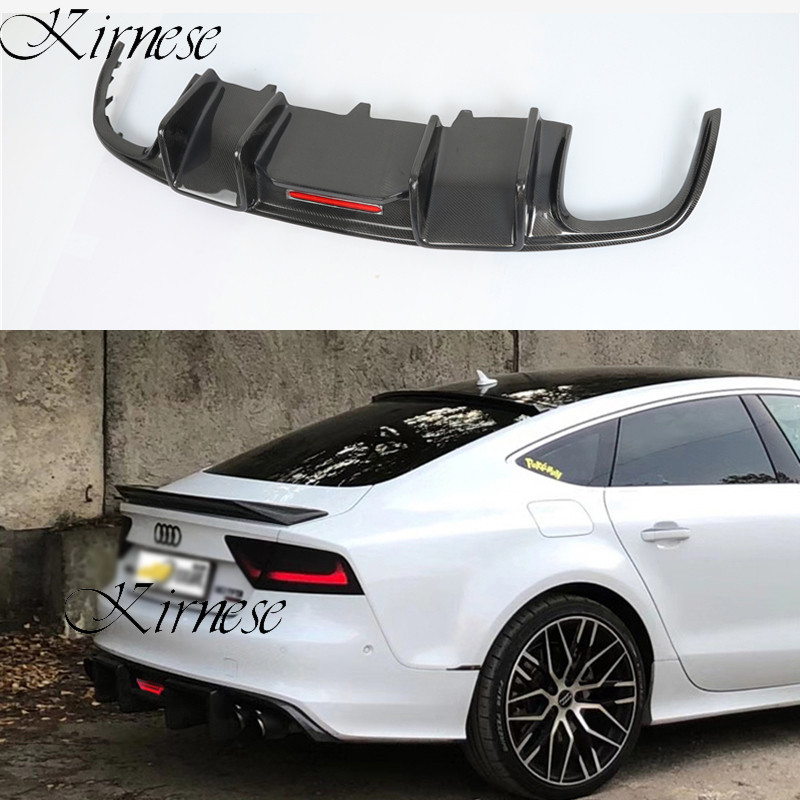 ღFor Audi A7 S7 RS7 2012 2013 2014 2015 Carbon Fiber Rear Bumper ...