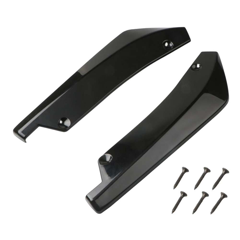 ♥Universal Diffuser Splitter Black Winglets Side Skirt Extension Carbon ...