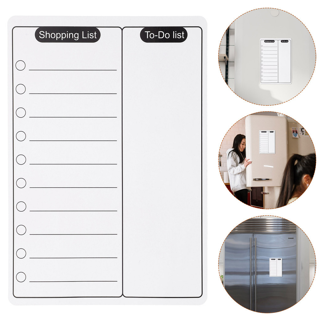 Message Board White Magnetic List for Fridge Note Pads Notebook Grocery ...