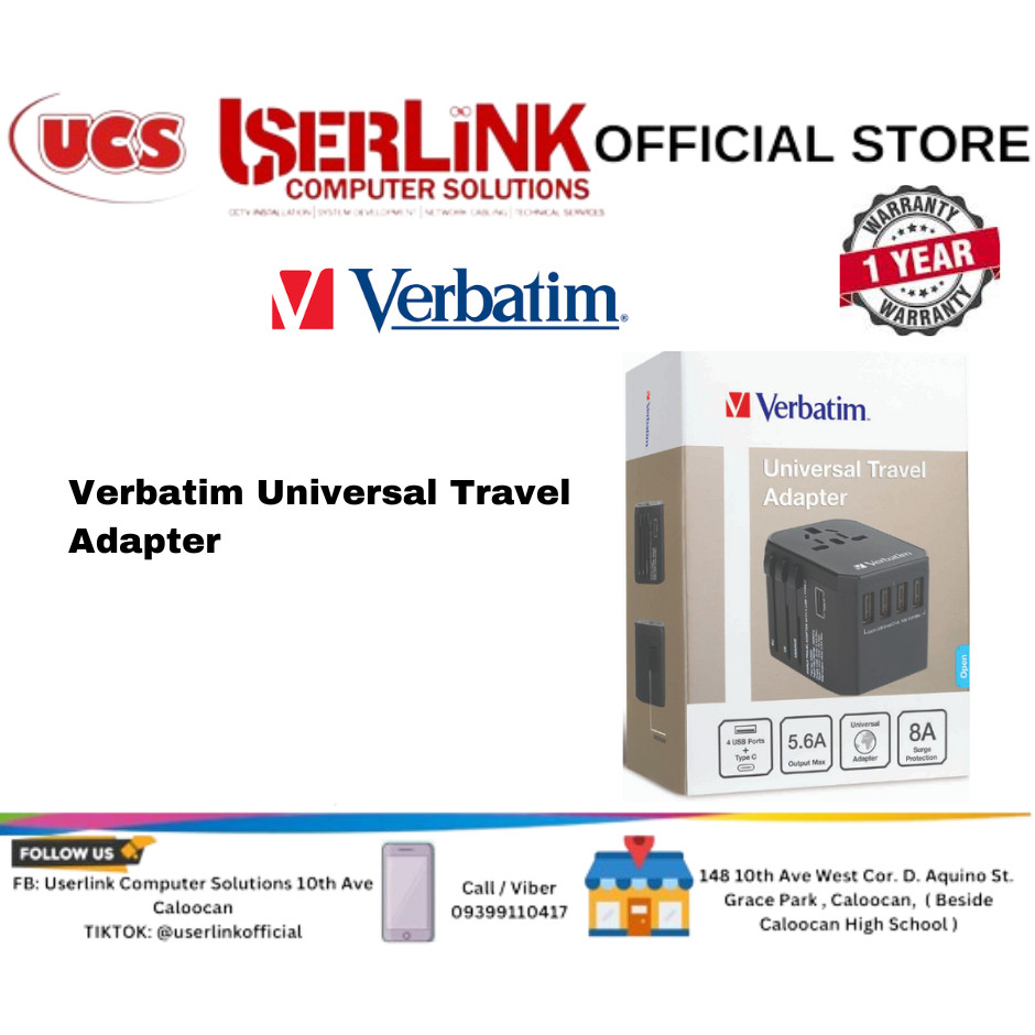 Verbatim Universal Travel Adapter | Shopee Philippines