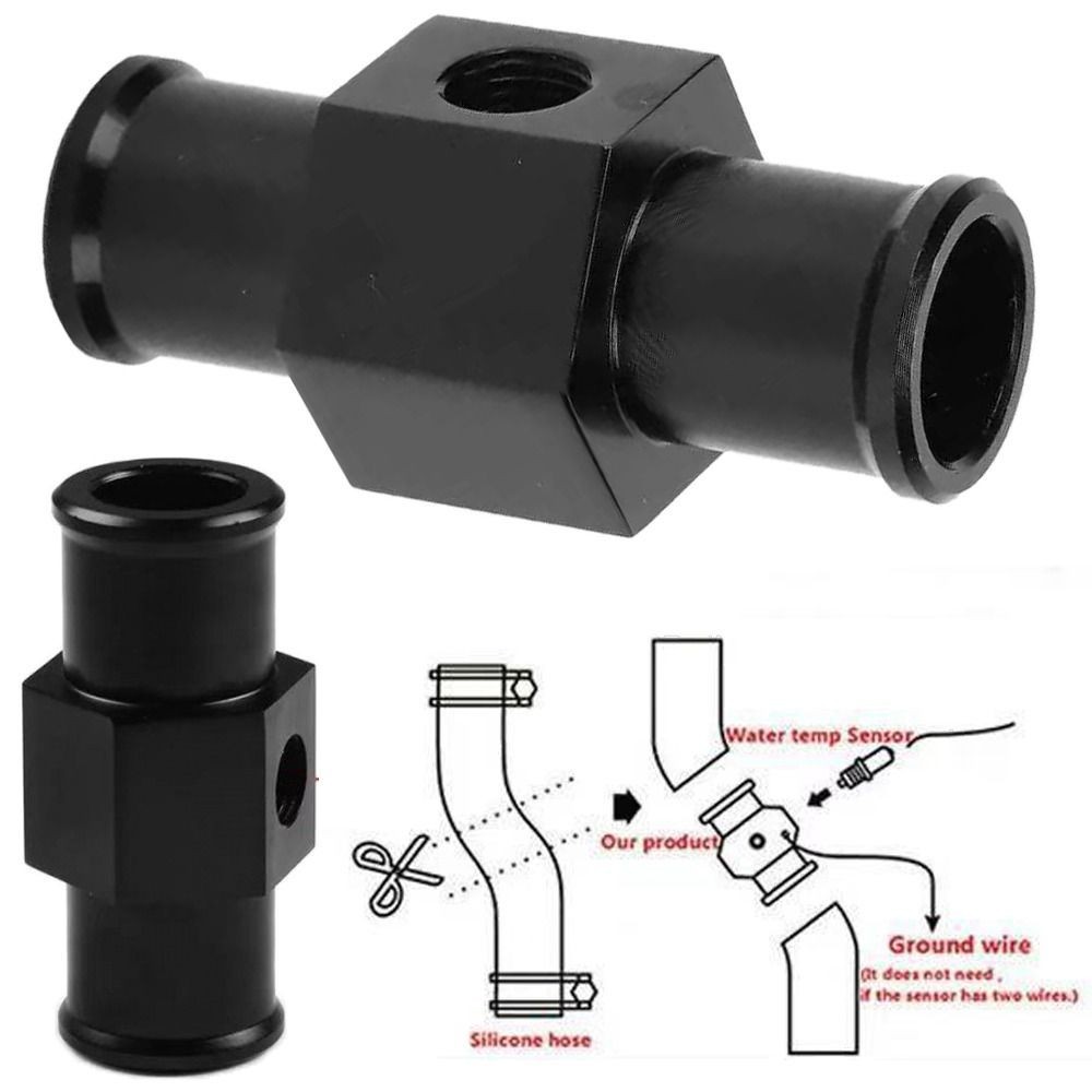 Tee Joint Pipe Water Temperature Gauge Radiator Sensor Adapter Hose