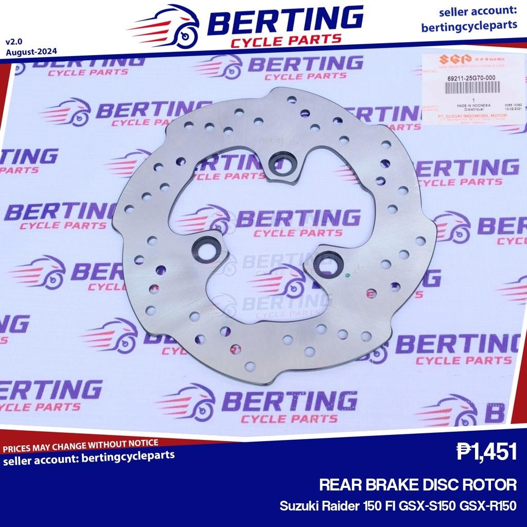 SGP REAR BRAKE DISC ROTOR Raider 150 FI GSX-S150 GSX-R150 Genuine 69211 ...