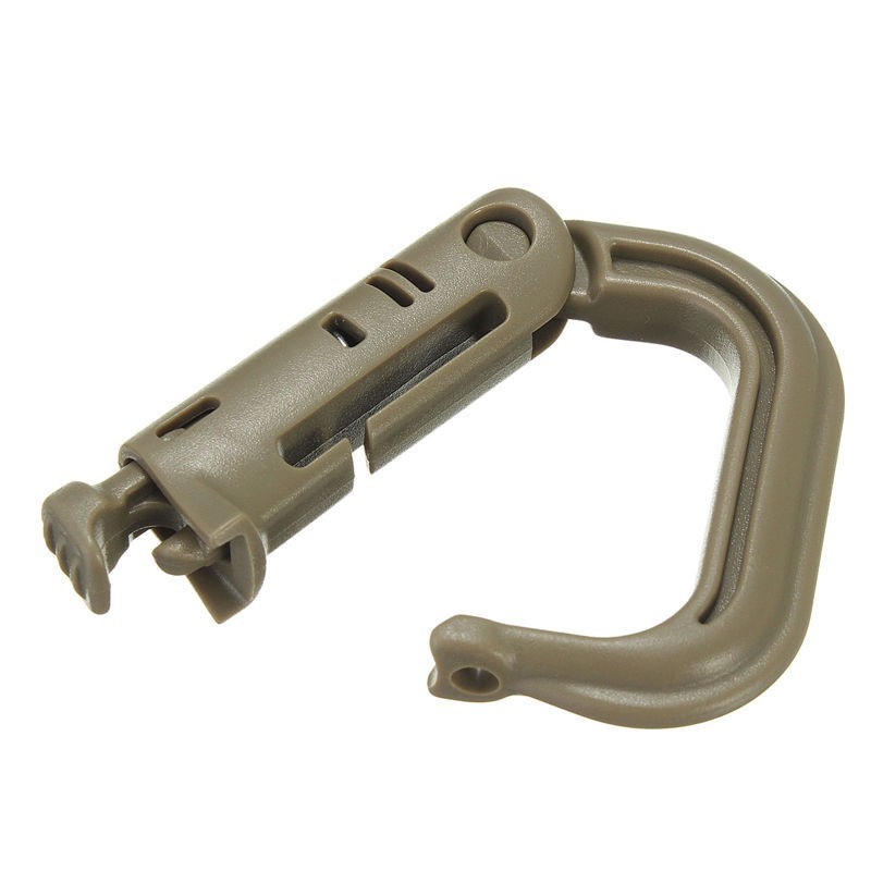 12pcs Molle Carabiner D Locking Ring Plastic Clip Backpack Snap Type ...