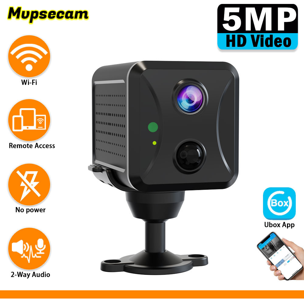 ♜WIFI Mini Camera 5MP Built in Battery IP Video Record IR Night Vision ...