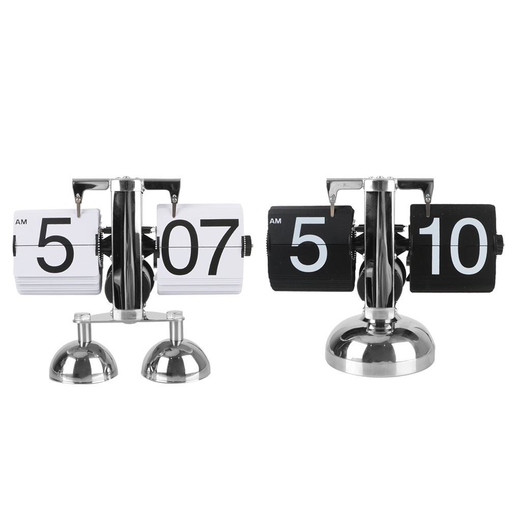 Retro Flip Clock Digital Clock Auto Flip Home Decors Flip Internal Gear