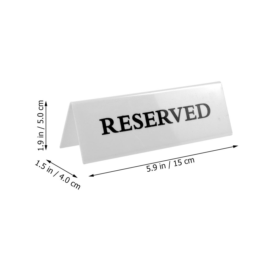 Table Signs Reservation Acrylic Inverted Triangle Hotel Restaurant ...