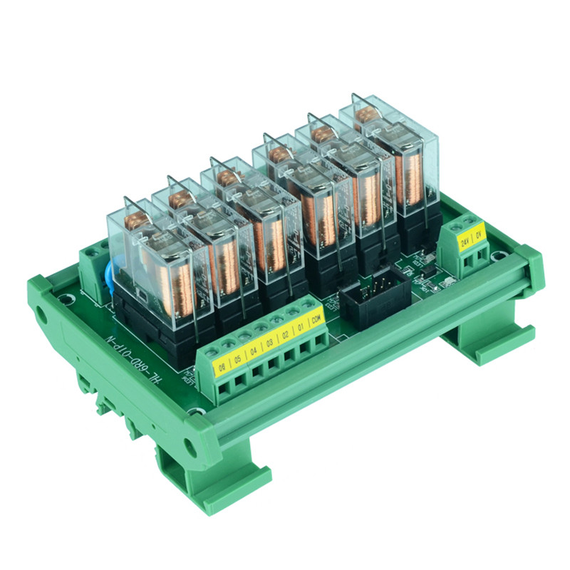 6 Channel G2R-1-E 12V 24V 16A 1 SPDT DIN Rail Mount DC/AC Interface ...