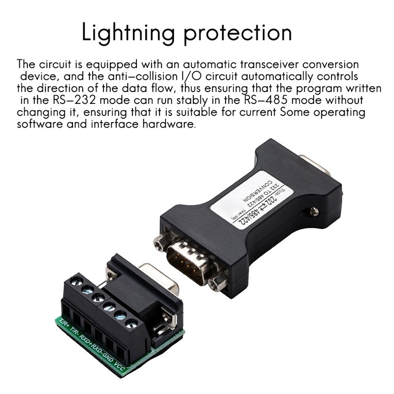RISE-RS232 To RS485 Serial Protocol Communication Data Module Converter ...