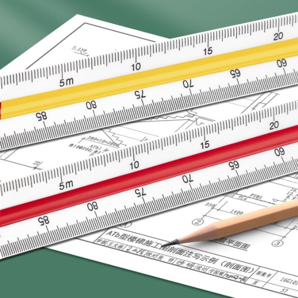 Technical Triangular Scale Ruler Drawing Tool 30cm Measuring Drawing ...