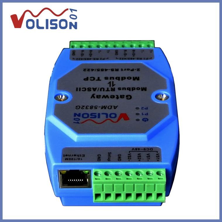 ADM5832G Professional modbus gateway industrial grade 2 port rs485/422 ...